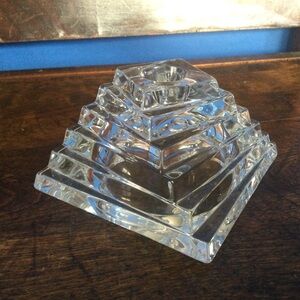 Crystal Candle Holder J.G. Durand Twisted reversible modern Decor